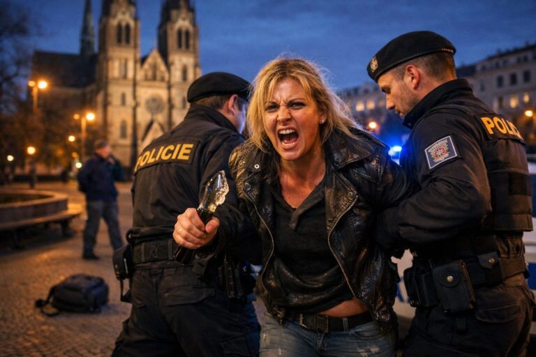 Výtržnictví na náměstí: Opilá žena hrozila rozbitou lahví a ukradla tašku